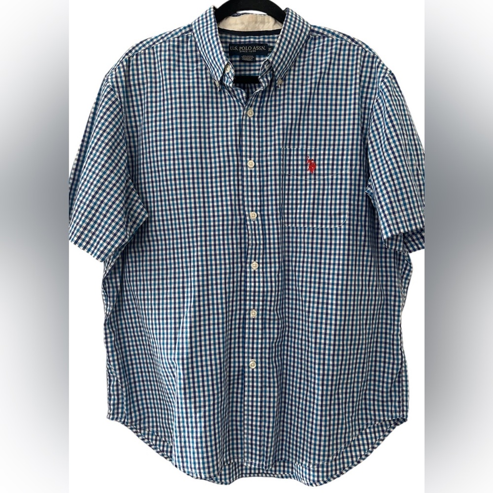 U.S.‎ Polo Assn. Blue Checkered Men’s Shirt